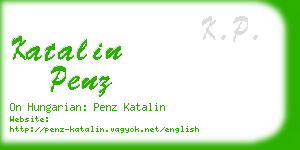 katalin penz business card